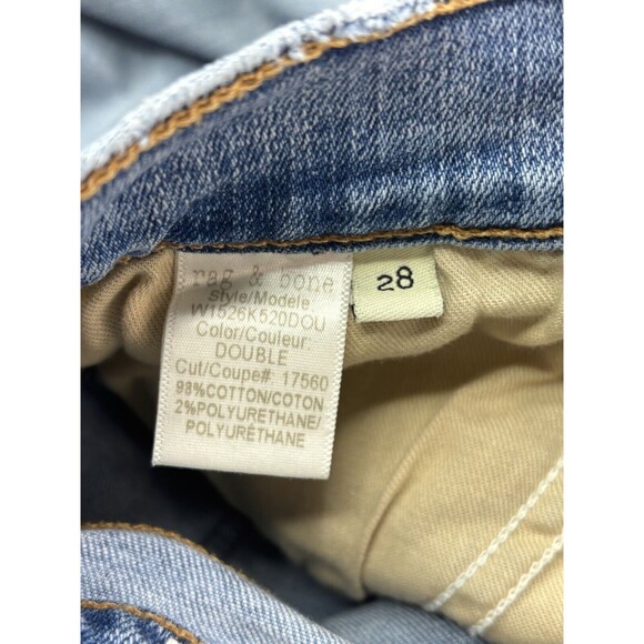 Rag & Bone Women's Size 28 Distressed Mid-Rise Ankle Skinny Jeans 28"Wx27"Inseam - Picture 12 of 16
